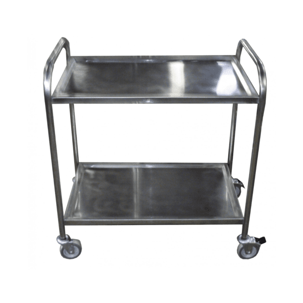 Carro de Transporte Inox com 2 Bandejas