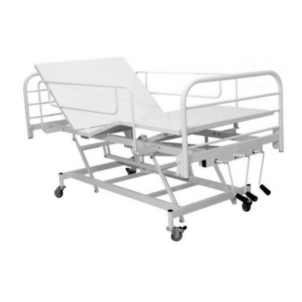 Cama Hospitalar Fowler com 3 Manivelas Grade de Baixar